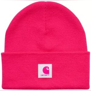 Carhartt Knit Rubber Patch Beanie Pink Glow